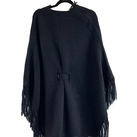 Balmain Pristine Tie Up Poncho Belt and Fringe Black 34 US 2 PRISTINE - Picture 3 of 8